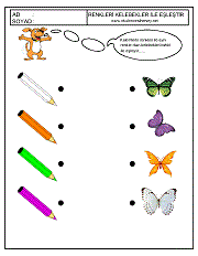 okul öncesi renk kavramı renkleri eşleştir çalışma sayfaları